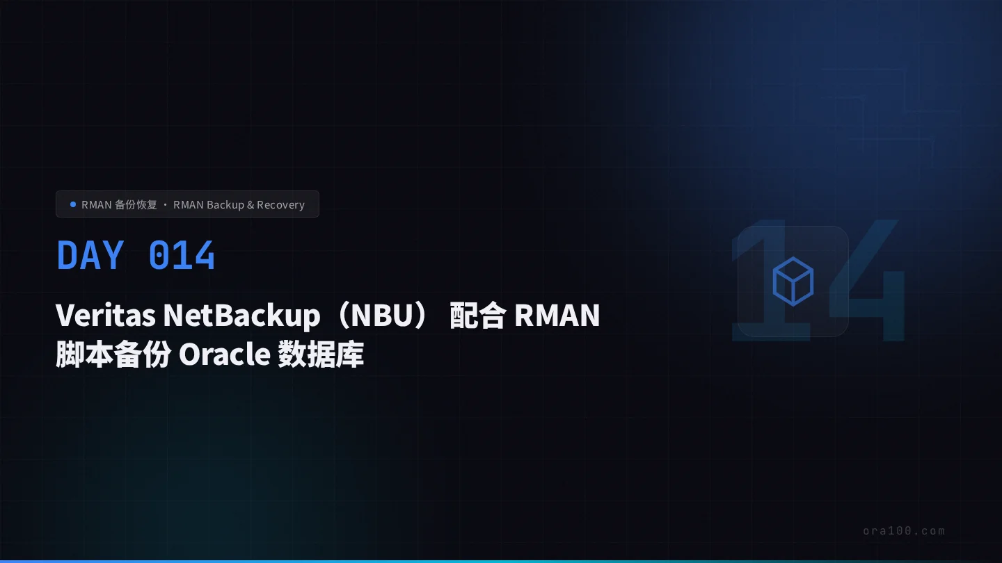 Veritas NetBackup 与 RMAN 集成备份