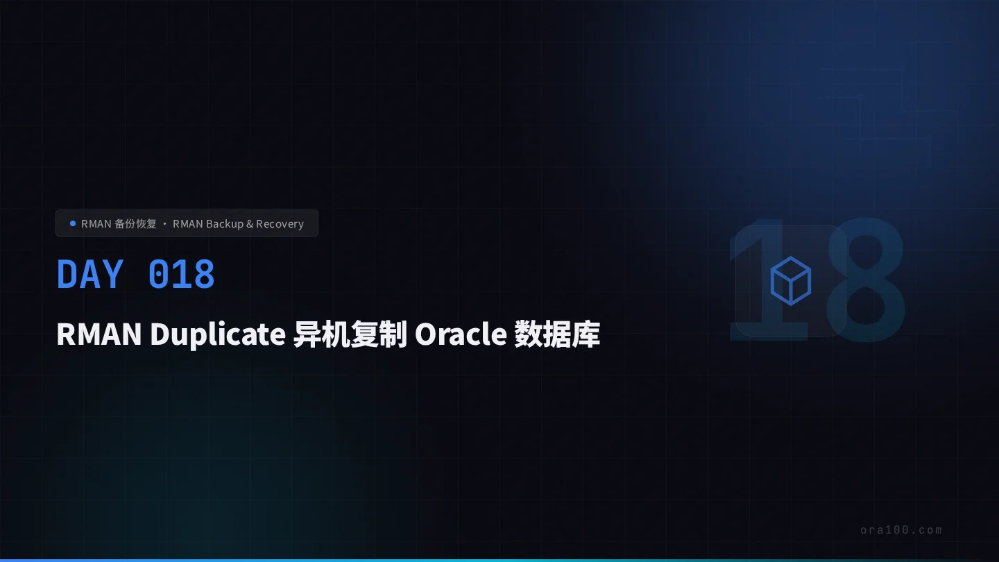 RMAN Duplicate 在线数据库复制
