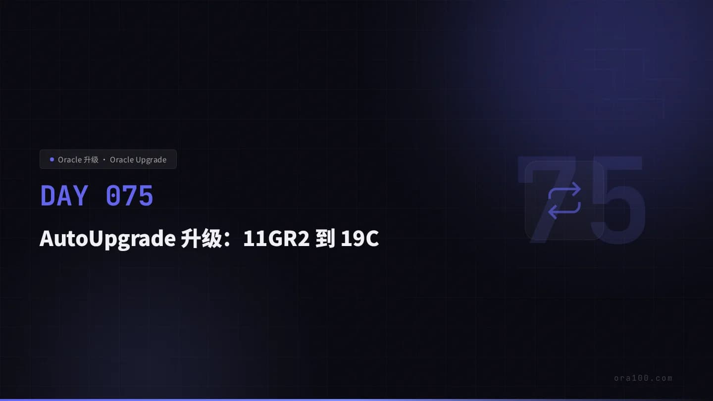 AutoUpgrade 升级：11GR2 到 19C